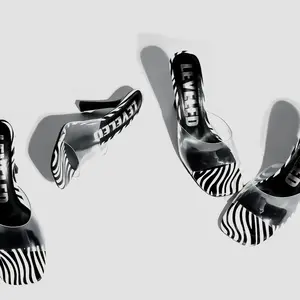 KYLIE ZEBRA PRINT MULE