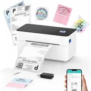 Bluetooth Shipping Label Printer High Speed Thermal Label Printer Compatible with Windows Mac Android iOS for Poshmark Inkless Printing