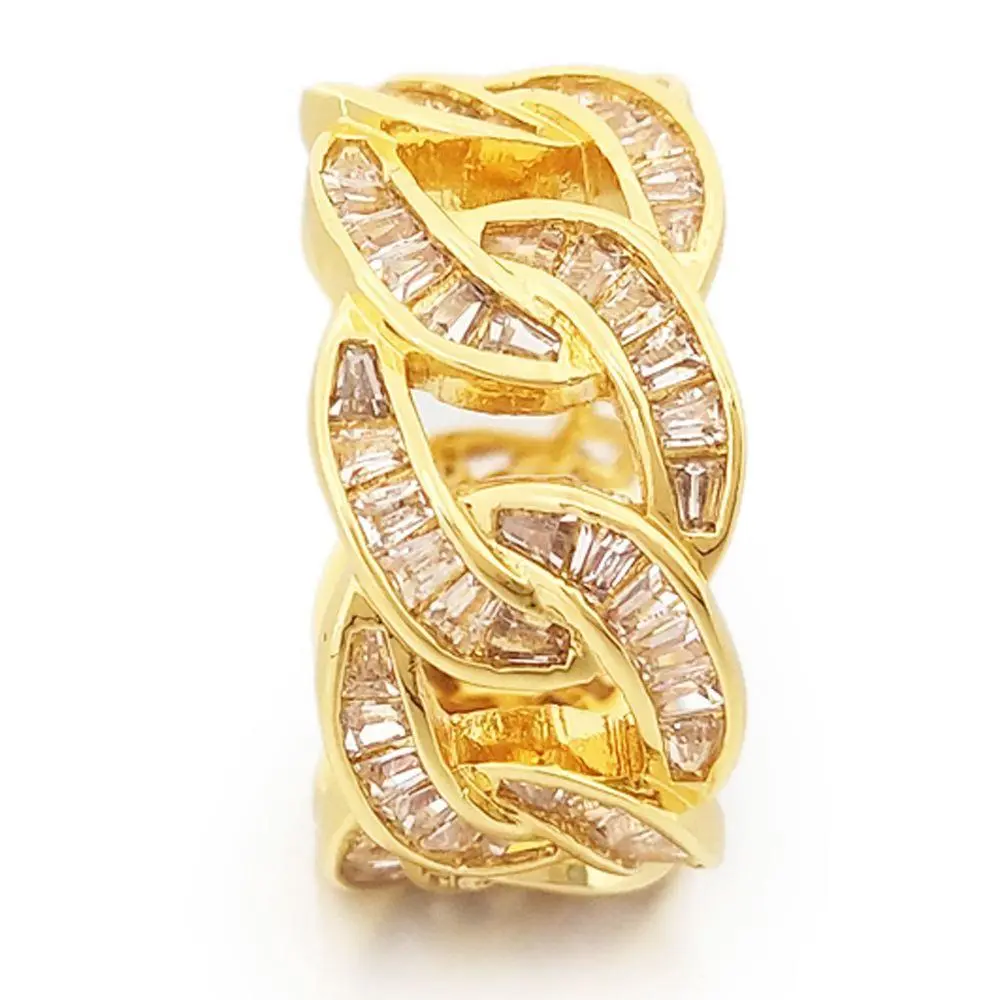 Hip Hop Baguette-Shaped CZ Eternity Band, Stacking Boujee Costume Jewelry Band Set Ring, Stacking Rings, Baguette-Shaped Rings