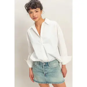 Fresh Start White Poplin Shirt