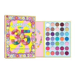 Flower Love 35 Pressed Pigment & Shadows Florist Eyeshadow Palette - Colorful, Pigmented Makeup
