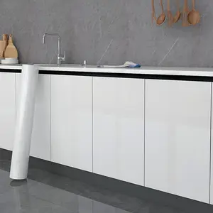 Solid Color Self-adhesive Wallpaper, Waterproof & Oil-proof Wall Sticker, Kitchen Cabinet Furniture Renovation Sticker, Home Decor Supplies
