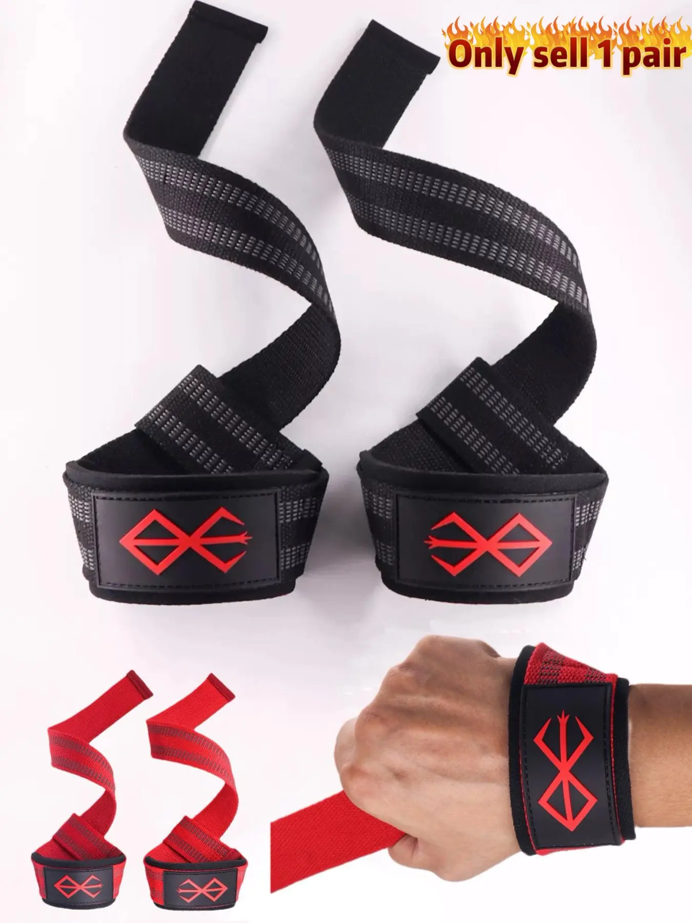 Comfortable Durable Sports Wristband, Perfect for Gym Workouts and Fitness Training, Athletic Accessory, Gym Lifting Straps for Enhanced Body Building and Strength Training, Improve Grip and Maximize Gains, Workout Accessories