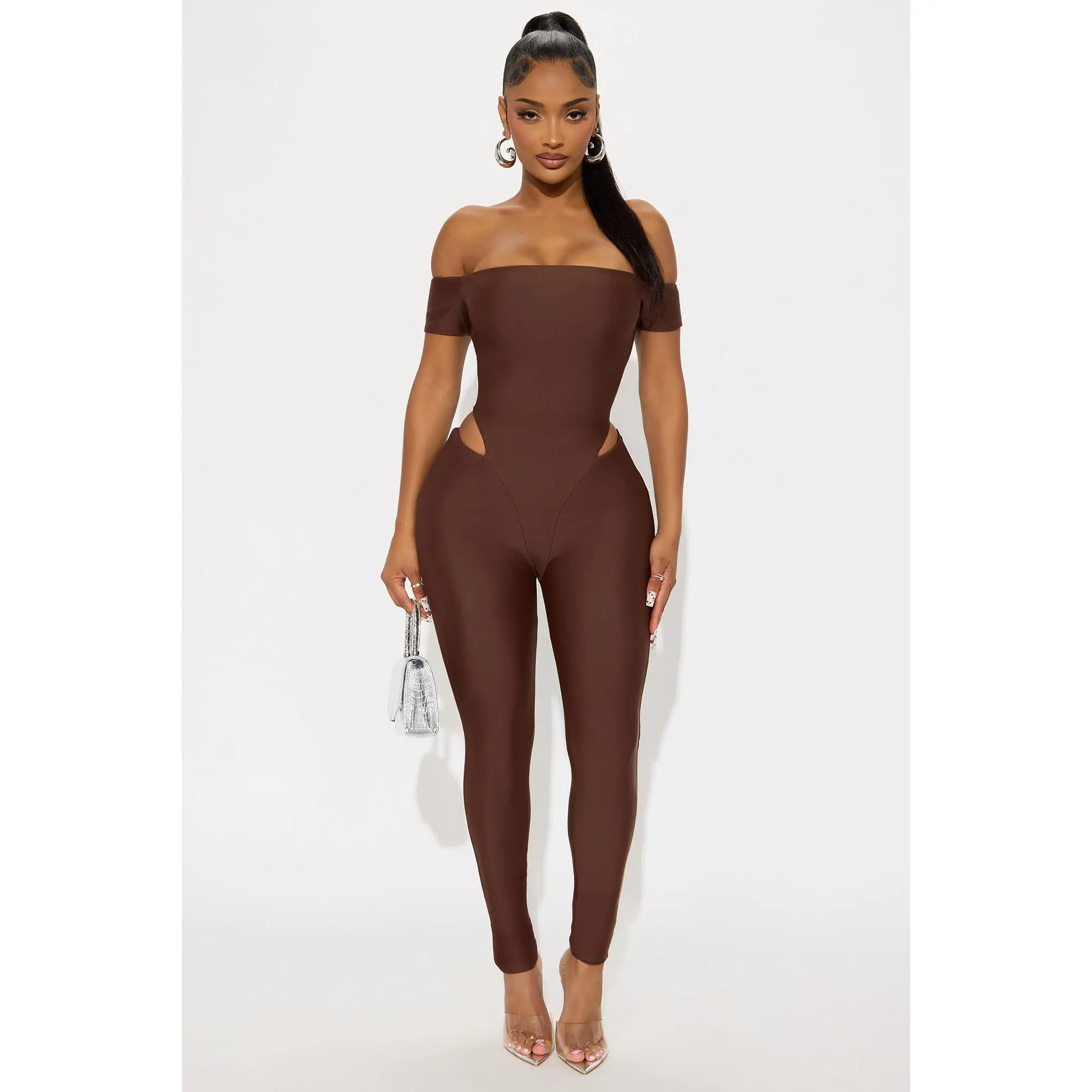 Isla Form Double Lined Jumpsuit - Chocolate