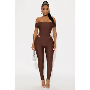 Isla Form Double Lined Jumpsuit - Chocolate