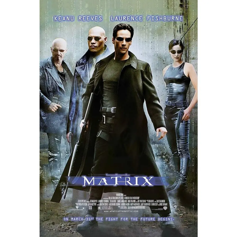 The Matrix Movie Print Poster, US Version, 24x36 in Home Decor Wall Art, Ideal Gift for Room Decoration, Artistic