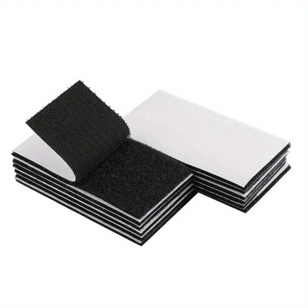 Double Sided Adhesive Back Velcro (10 Pairs), Self-adhesive Hook and Loop Strap, Hook Loop Tapes, Strong Fastening Buckle, Suitable for Indoor or Outdoor Use, Heavy Duty