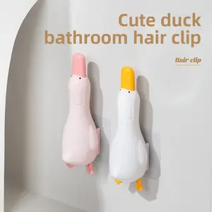 christmas gift Cute Duck Bathroom Hair Clip Small Clip Multi-Functional Broom Cleaning Clip Wall-Mounted Cleaning Clip