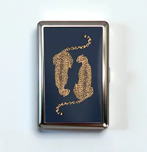 Vintage Card Holder Case - 10 Styles Versatile Stash Tin Box Metal Trinket Wallet Business Card ID Holder Office Accessories Multifunctional Stationery