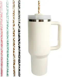 40oz Leopard Reusable Straws | Viral Tumbler Accessories
