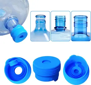 3-Pack 3 & 5 Gallon Water Jug Caps – Silicone Reusable Non-Spill Replacement Lids for 55mm Standard, Screw & Crown Top Water Bottles, Easy Seal & Leak-Proof Upgrade