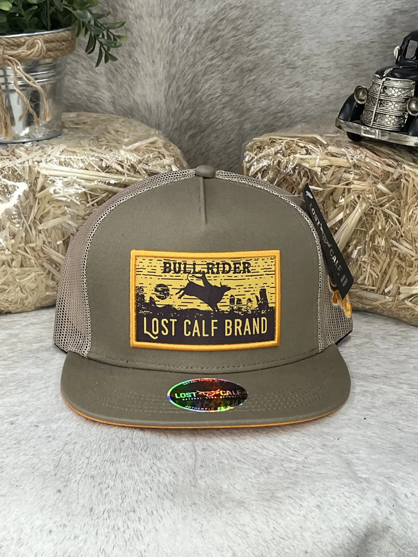 Lost Calf Hat Bullrider Tan Flat