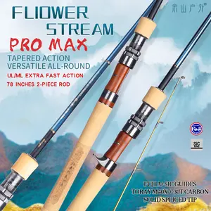 YUSHAN Flower Stream Pro Max 1.98m UL/ML Fast Action Variable Fishing Rod 30T+M40X Toray Carbon FUJI A+SIC Guides Stream Game Rod