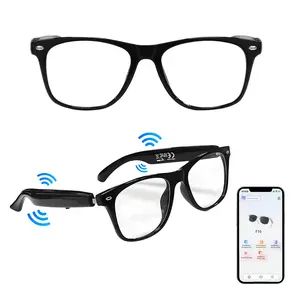 Smart Wireless Glasses with Translation, Transparent Lenses, Bluetooth-compatible Headphones, Business Office Assistant, Video Call Transcription, Multifunctional Smart Glasses, Smart Eyewear