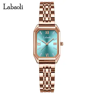 New square dial ladies watch, elegant and simple casual style, Roman scale dial, fashionable personality, 30 meters waterproof and durable ladies quartz watch, suitable for daily life and going out parties, Modern Fashionable Wristwatch