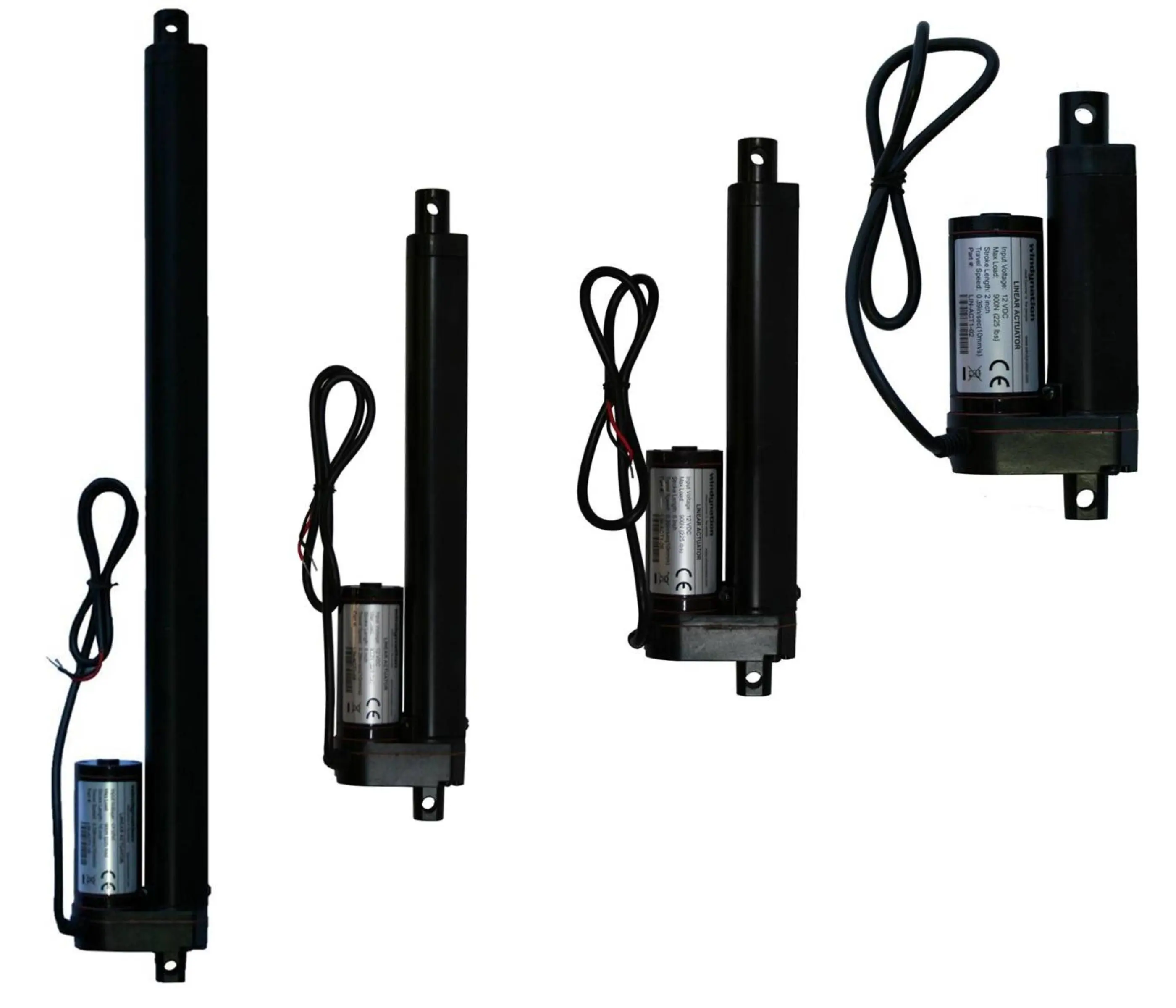 Linear Actuators - 2", 4", 6", 8", 12", 16", 20", 30" Stroke Lengths Industrial Dc Motor Generator