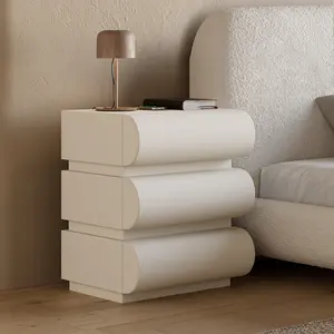 Humply Leather 3-Drawer Smart Nightstand