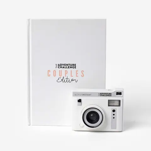 Romantic Portable Instant Camera Bundle for Couples - Camera Instant Print, Instax Mini Film Ready, Remote Lens, Detachable Lens, Electronic Flash, Automatic Fixed Focus, Multiple Shots, Rechargeable Batteries, Expandable Memory, Scratch-Off Dates