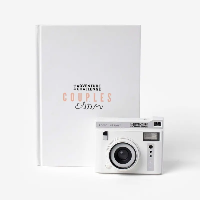 Romantic Portable Instant Camera Bundle for Couples - Camera Instant Print, Instax Mini Film Ready, Remote Lens, Detachable Lens, Electronic Flash, Automatic Fixed Focus, Multiple Shots, Rechargeable Batteries, Expandable Memory, Scratch-Off Dates