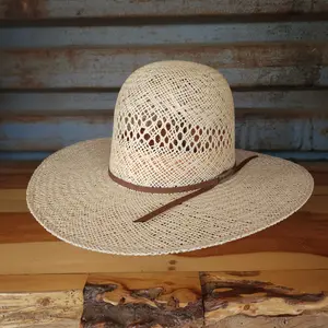 Los Vaqueros Straw Hat Regular Crown 4 1/4 Brim Jute Tan