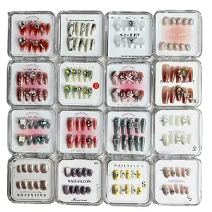 5 Pairs of Pure Hand Pressed Nail Polish Fashionable & Elegant Design Free Nail Tools for Daily Wear Office Work Festivals & Parties Nail Extension Acrylic Nail Powder