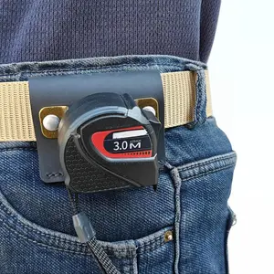 MEEBOY Handmade Leather Tool Pouch - Belt-Mounted Organizer with Tape Measure Holder, Stitched Edges, Secure Hold and Durable Storage, Tool Pockets, Tool Bag Organizer