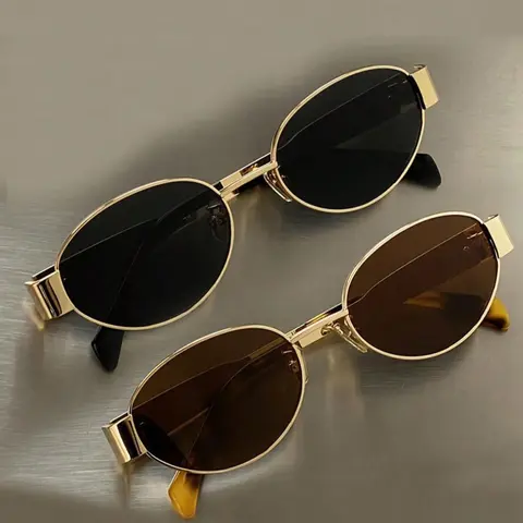 Unisex Oval Frame Glasses, Trendy Casual Eyewear for Everyday Use, Fashion Accessory Eyewear, Fashion Accessories for Outdoor Activities, Trendy Beach Eyeglasses #GLOBAL PICKS
