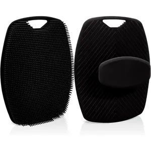 Silicone Body Scrubber, 2 Counts/set Exfoliating Shower Scrubber with Non-slip Handle, Bathing Accessories for Home Bathroom, Exfoliating Bath Tool, Body Care Tool