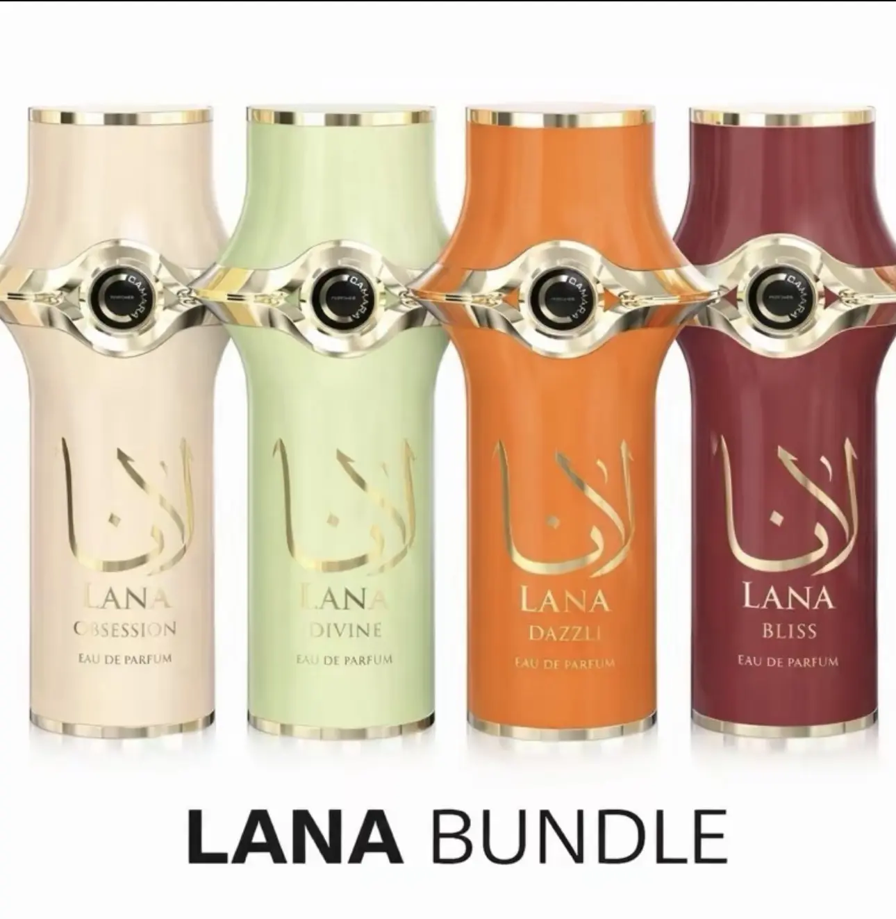 LANA BUNDLE - 4 Unique Eau de Parfum Scents By Camara Perfumes- Obsession, Divine, Desire, Bliss - Premium Fragrance Collection