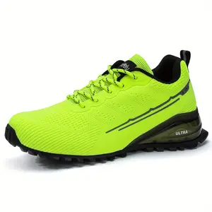 Men's Knitted Breathable Lightweight Running Shoes Shock-Absorbing Athletic Shoes