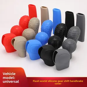 Silicone Car Gear Shift Cover Manual Gear Shift Handle Cover DSG Automatic Silicone Gear Shift Cover Universal Handbrake Cover