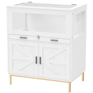 30"x19.5"x36" Acrylic Panel Hamster Cage with Storage Cabinet & Pull-Out Drawer - Small Animal Habitat for Bedroom, Living Room (Pet Supplies, Cages & Pens)