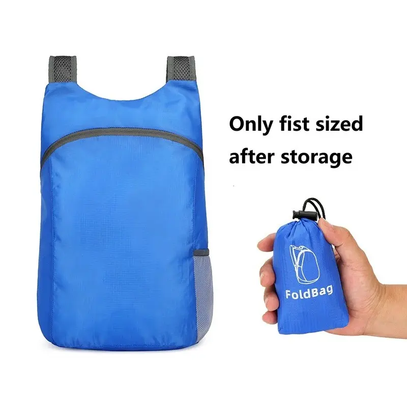 Ultra-Light Portable Foldable Skin Bag, Customizable Outdoor Lightweight Backpack, Unisex Gift Bookbag, Perfect for Travel and Daily Use, Sizeable