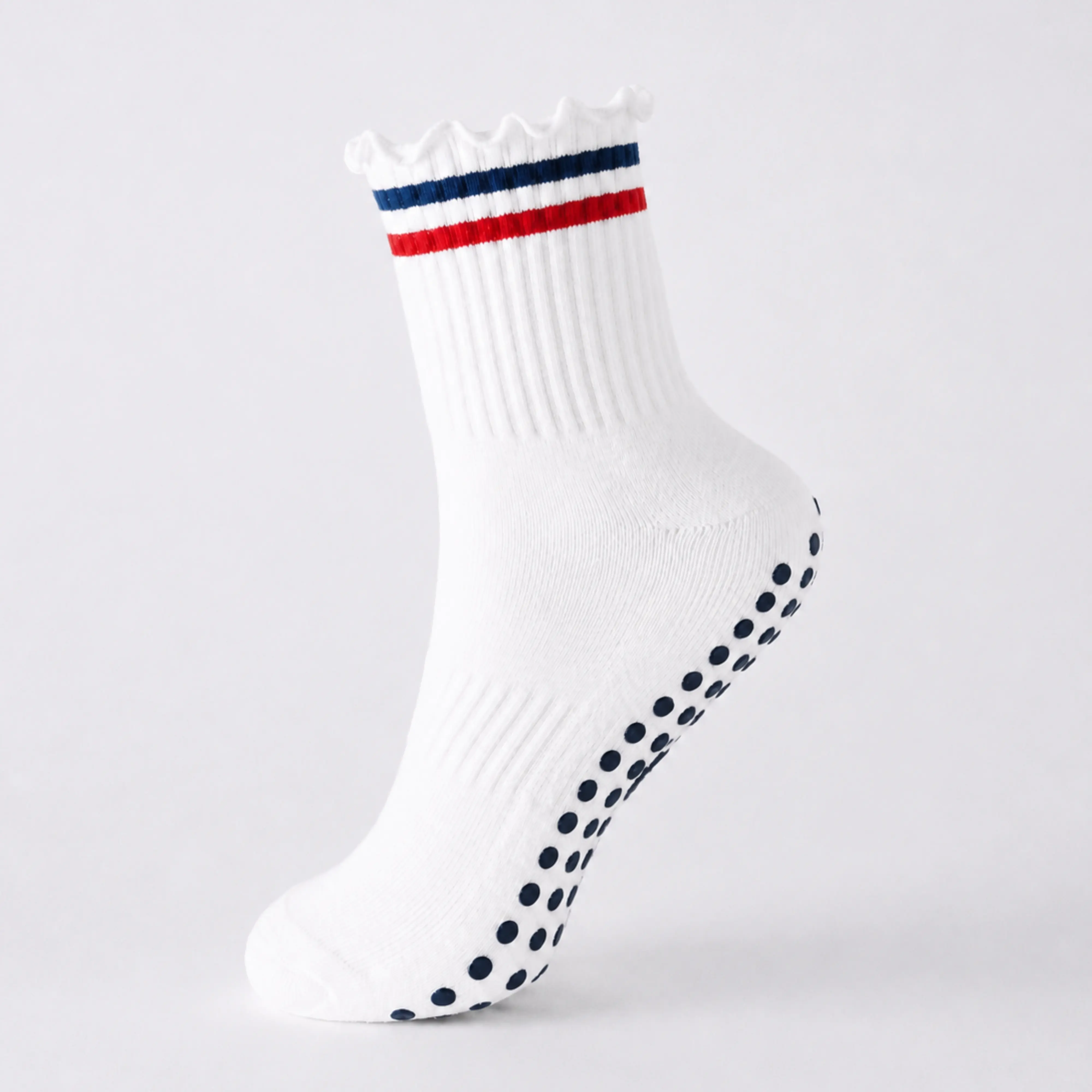 The Sporty Sock - Women’s Soft Non-Slip Grip Socks - Breathable, Sticky Sole Socks for Pilates, Barre, Yoga