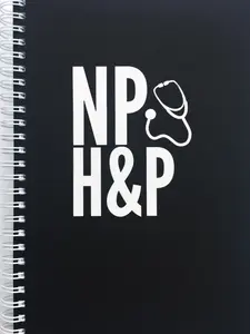 NP H&P Spiral Journal, Spiral Bound Medical Notebook with Clear Readable Font for Clinical Tracking, Checking Positive Physical Exam Findings, Documenting Up to 100 Patients