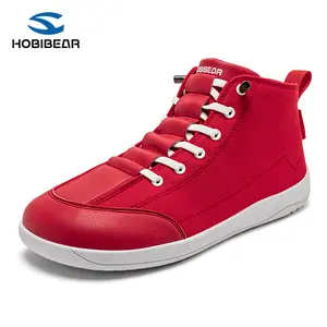 HOBIBEAR Mens Barefoot Shoes Wide Toe Box High Top Canvas Comfortable Trail Running Sneaker HOBIBEAR Mens Barefoot Shoes Wide Toe Box High Top Canvas Comfortable Trail Running Sneaker