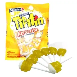 1 Bolsa de Colombina Tipitin cervecita  Sabor  Guaraná 24und