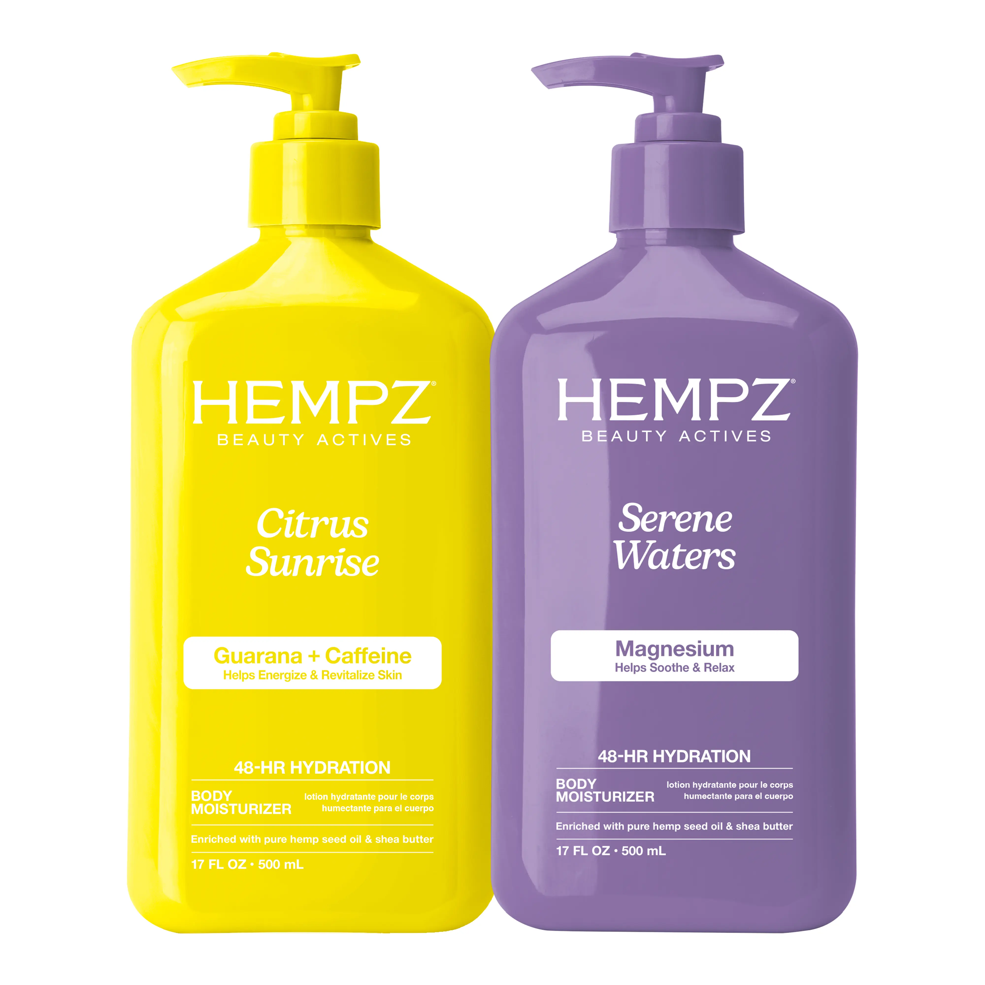 Hempz Exclusive AM & PM Moisturizer Bundle with Guarana + Caffeine & Magnesium