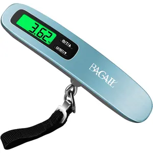 BAGAIL Digital Luggage Scale, 110lbs Hanging Baggage Scale with Backlit LCD Display, Portable Suitcase Weighing Scale, Travel Luggage Weight Scale with Hook, Strong Straps for Travelers