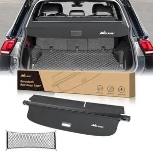Nilight Cargo Cover Fit for VW Volkswagen Tiguan 2018 2019 2020 2021 2022 2023 2024, Retractable Privacy Security Shield Shade Rear Trunk Cover, with Trunk Storage Net