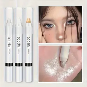 3 Colors Pearly Highlight Eyeshadow Stick, Waterproof Matte Glitter Easy Applying Eyelid Under Crease Eyeshadow Pen, Beauty Eyeshadows