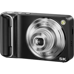 5K Digital Camera for Photography with 6X Optical Zoom, 64MP Autofocus WiFi Vlogging Camera for YouTube with Dual Lens, Compact Point and Shoot Digital Cameras with Touch Screen, 32GB Card,2 Batteries