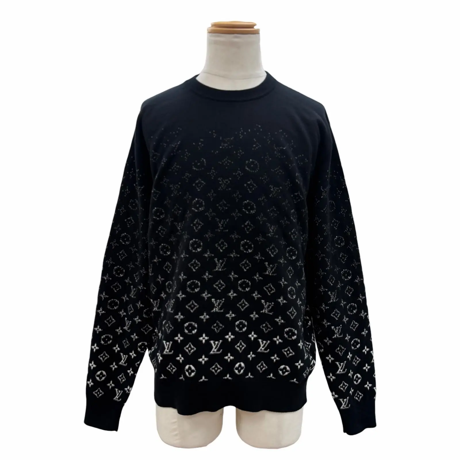 Pre-owned Louis Vuitton Cotton Small Leather Goods Monogram Gradient Sweater