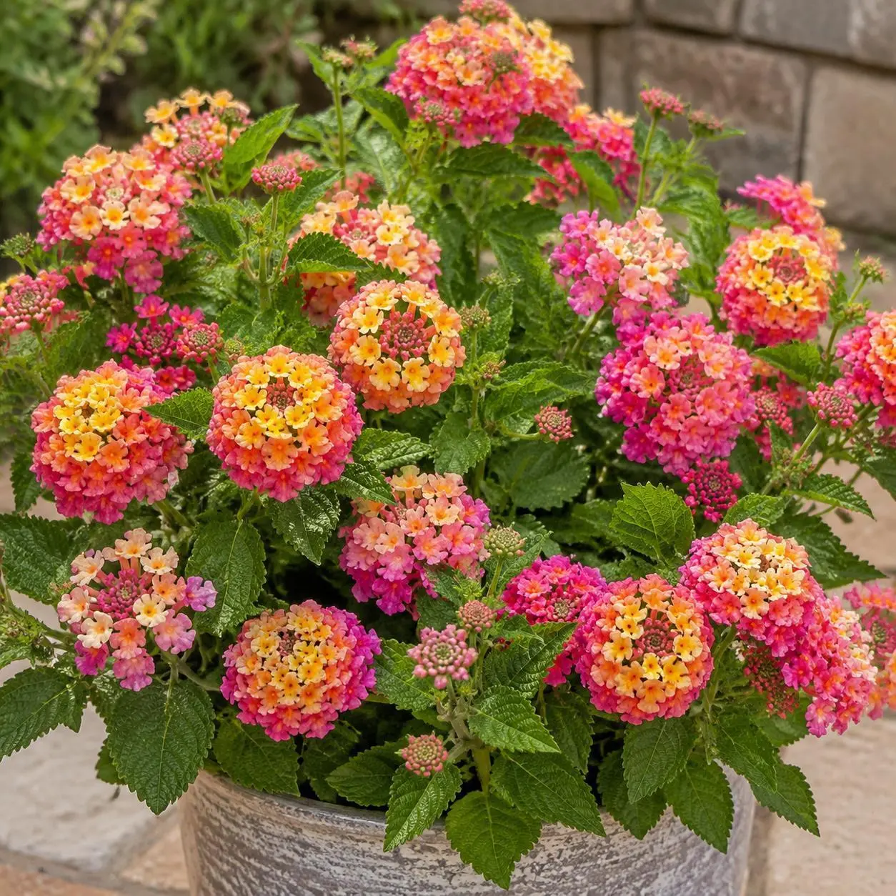 Rainbow Lantana Flower Seeds, Hardy Perennial Mix, Drought-Resistant, Easy Blooming Garden Flowers That Attract Butterflies