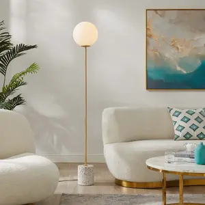 Modway Logic Terrazzo Floor Lamp in White
