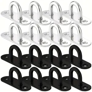 6-Piece Stainless Steel U-Shaped Ceiling Hook Board Hooks, Heavy-Duty Wall Mounting Hooks, Oval M6 Bolts, Durable & Secure, Wall Mounted Hook