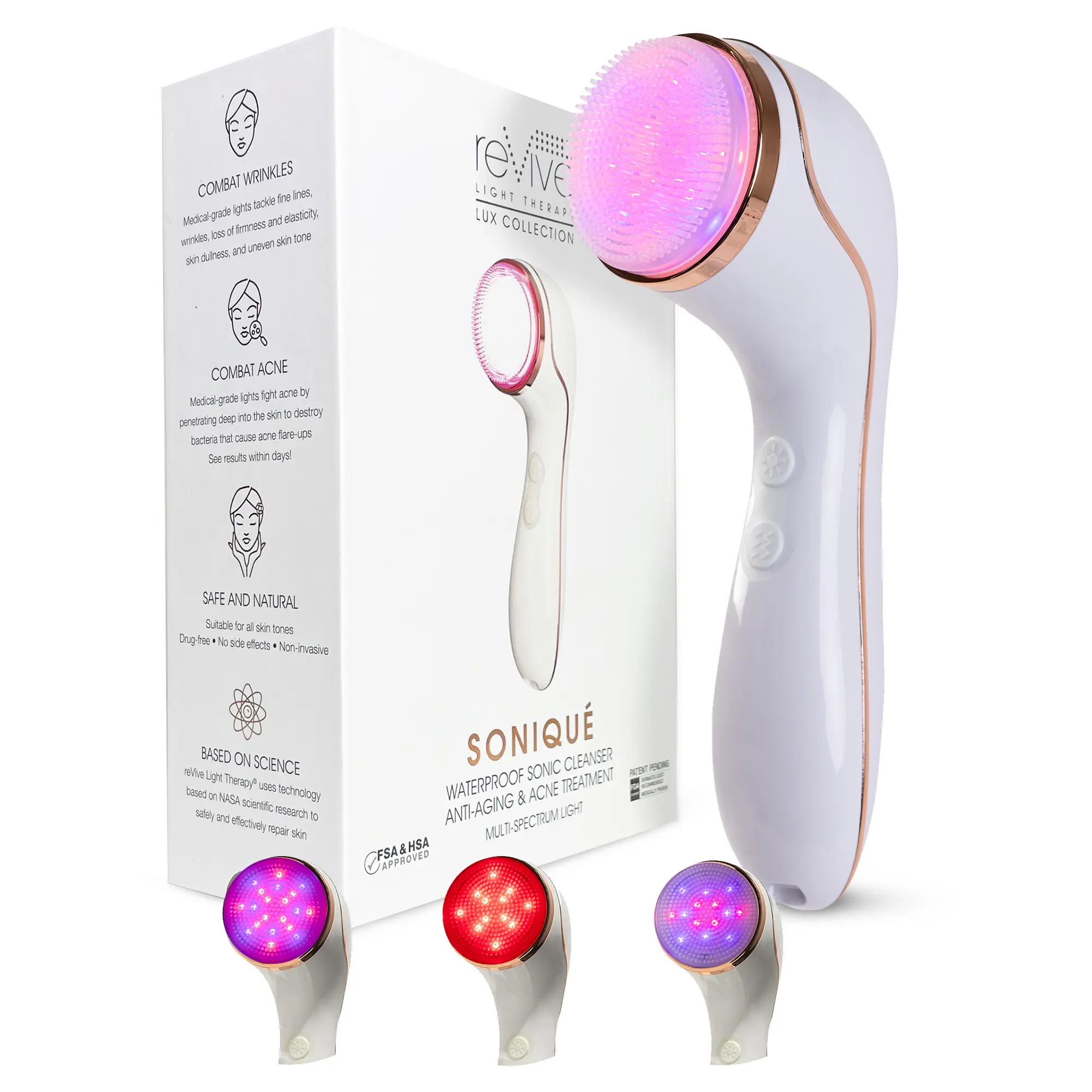 reVive Lux Collection Soniqué Cleanser Anti-Aging & Acne Light Therapy Device