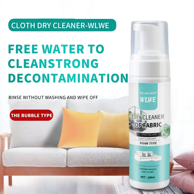Fabric cleaner and upholstery stain remover for deep cleaning of carpets, sofas, clothing, curtains, car seats and mattresses. Waterless clean 6.76 oz (200 ml),2024 Christmas gift