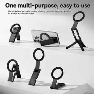 Pocket Convenient Magnetic Phone Stand, Multi-Functional Photography Tripod Desktop Holder, Universal Magnet Mount for Phones, Multifunctional Phone Stand, Magnetic Smartphone Holder