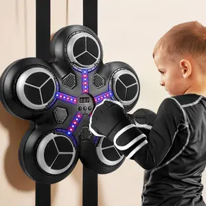 The music boxing training machine, Boxing speed trainer, features 5 buttons, dynamic lighting, scoring function, and can be connected to a mobile phone for exercise, fitness, children's reaction training, and rhythm training